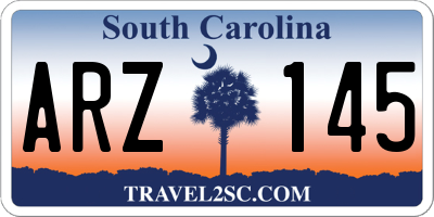 SC license plate ARZ145