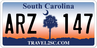SC license plate ARZ147