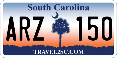 SC license plate ARZ150