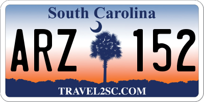 SC license plate ARZ152