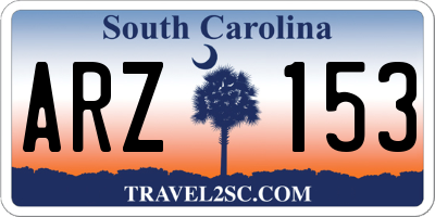 SC license plate ARZ153