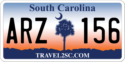 SC license plate ARZ156