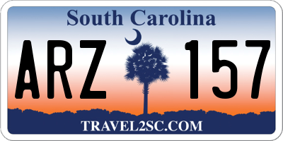 SC license plate ARZ157