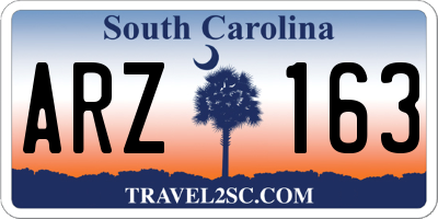 SC license plate ARZ163