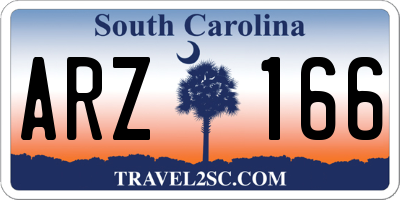 SC license plate ARZ166