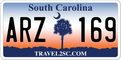 SC license plate ARZ169