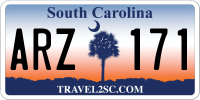 SC license plate ARZ171