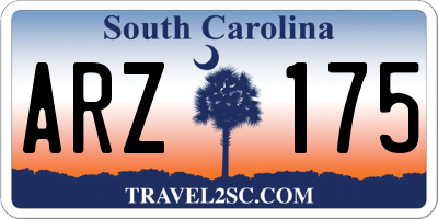 SC license plate ARZ175
