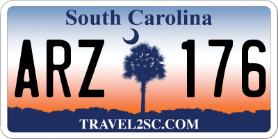 SC license plate ARZ176