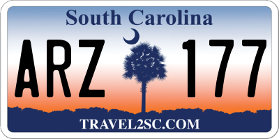 SC license plate ARZ177