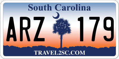 SC license plate ARZ179