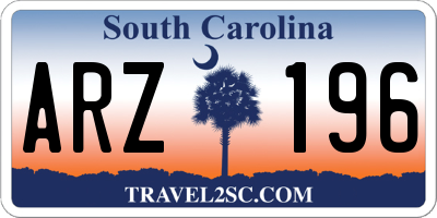 SC license plate ARZ196