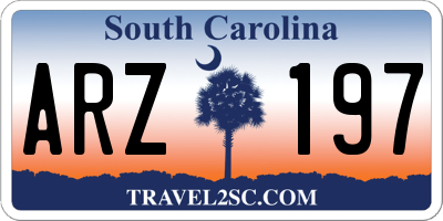 SC license plate ARZ197
