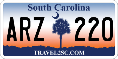 SC license plate ARZ220