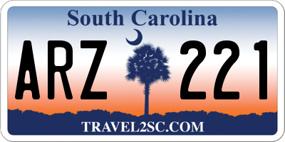 SC license plate ARZ221