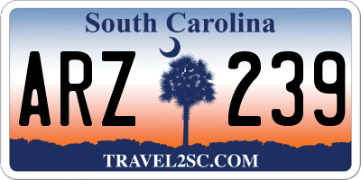 SC license plate ARZ239
