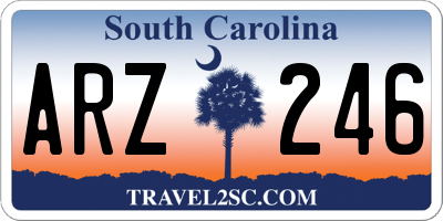 SC license plate ARZ246
