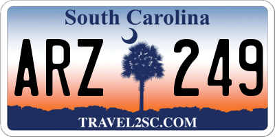 SC license plate ARZ249