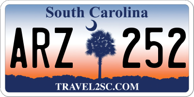 SC license plate ARZ252