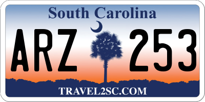 SC license plate ARZ253