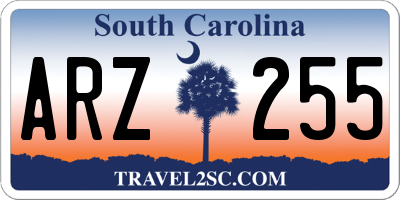 SC license plate ARZ255