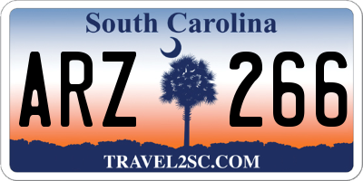 SC license plate ARZ266