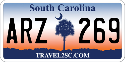SC license plate ARZ269