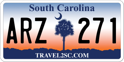 SC license plate ARZ271