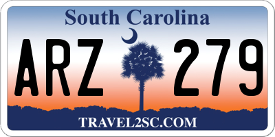 SC license plate ARZ279