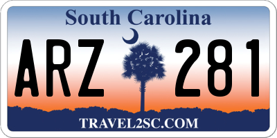 SC license plate ARZ281