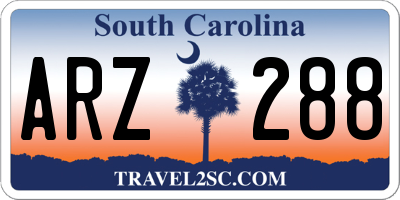 SC license plate ARZ288