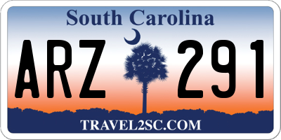 SC license plate ARZ291