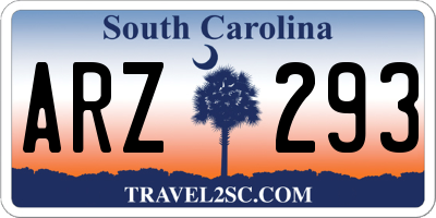 SC license plate ARZ293