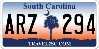 SC license plate ARZ294