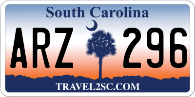 SC license plate ARZ296