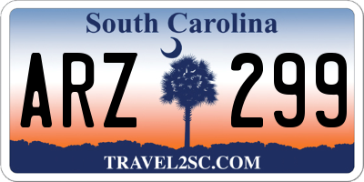 SC license plate ARZ299