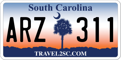 SC license plate ARZ311