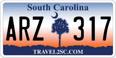 SC license plate ARZ317