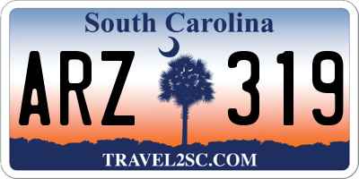 SC license plate ARZ319