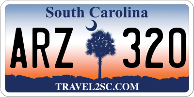 SC license plate ARZ320