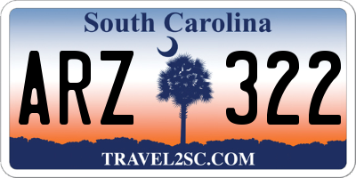 SC license plate ARZ322