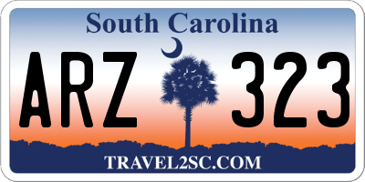 SC license plate ARZ323