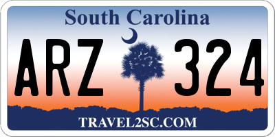 SC license plate ARZ324