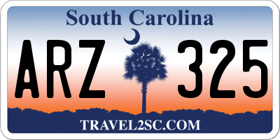 SC license plate ARZ325