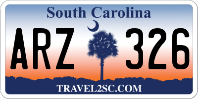 SC license plate ARZ326