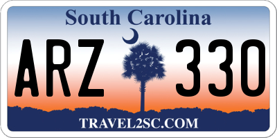 SC license plate ARZ330