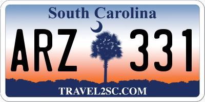 SC license plate ARZ331