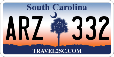 SC license plate ARZ332