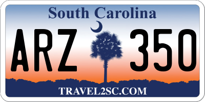 SC license plate ARZ350