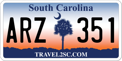 SC license plate ARZ351